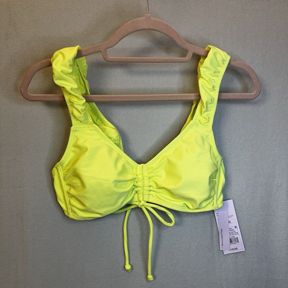 Wild Fable Womens Bikini Top Sz Small Neon Yellow